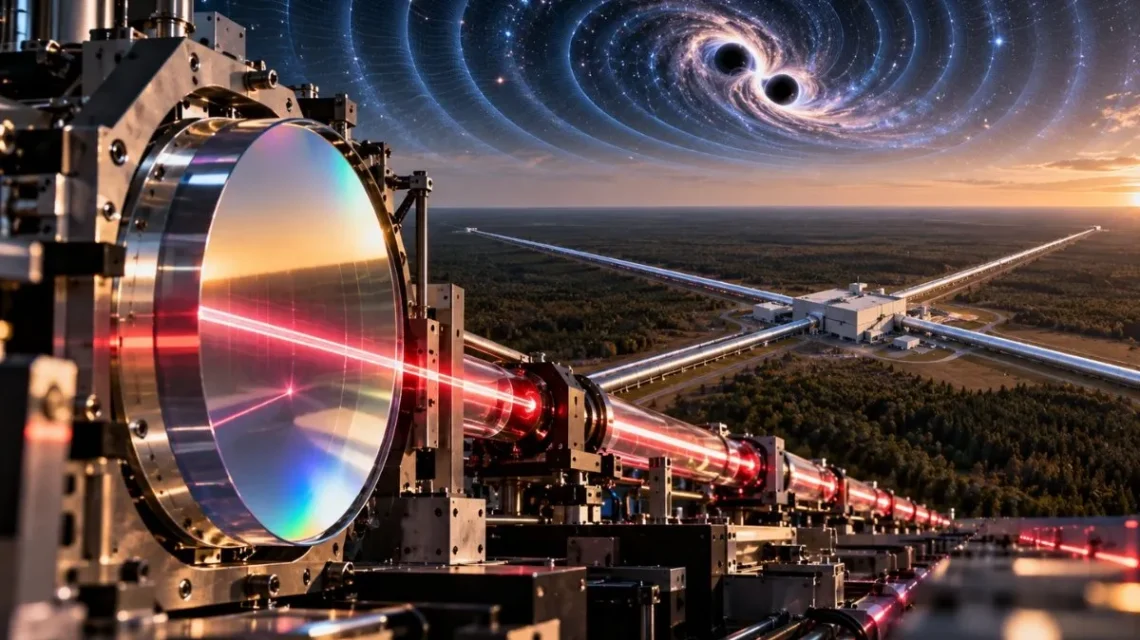 Kres drżących atomów w detektorach fal grawitacyjnych. Przełom w LIGO